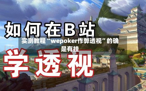 实测教程“wepoker作弊透视”的确是有挂-第1张图片