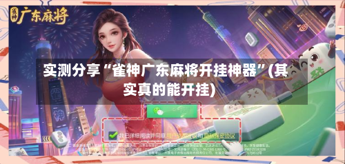 实测分享“雀神广东麻将开挂神器”(其实真的能开挂)-第1张图片