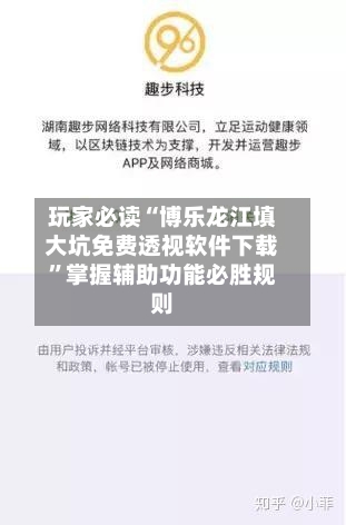 玩家必读“博乐龙江填大坑免费透视软件下载”掌握辅助功能必胜规则-第1张图片
