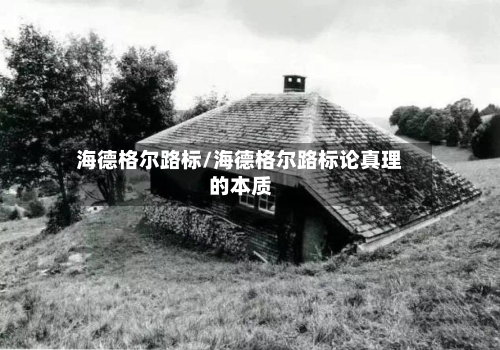 海德格尔路标/海德格尔路标论真理的本质-第1张图片
