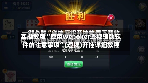 实操教程“使用wepoker透视辅助软件的注意事项”(透视)开挂详细教程-第1张图片