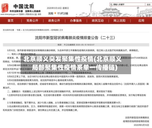 北京顺义突发聚集性疫情(北京顺义局部聚集性疫情系单一传播链)-第1张图片