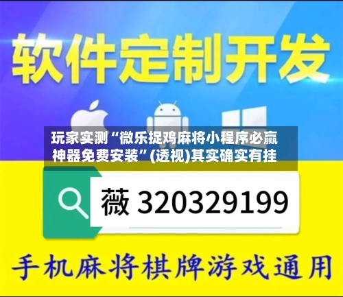 玩家实测“微乐捉鸡麻将小程序必赢神器免费安装”(透视)其实确实有挂-第1张图片
