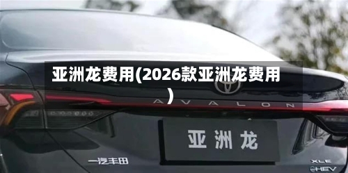 亚洲龙费用(2026款亚洲龙费用)-第1张图片