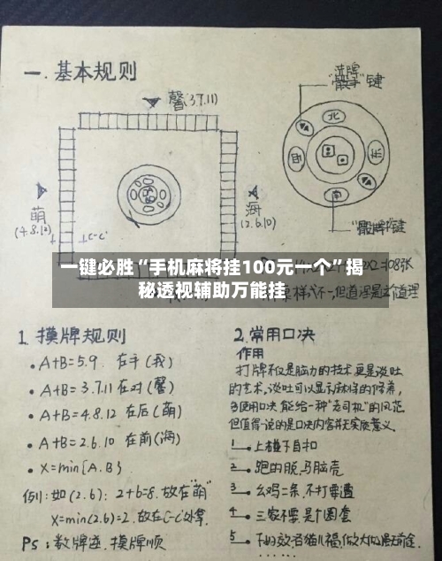 一键必胜“手机麻将挂100元一个”揭秘透视辅助万能挂-第1张图片