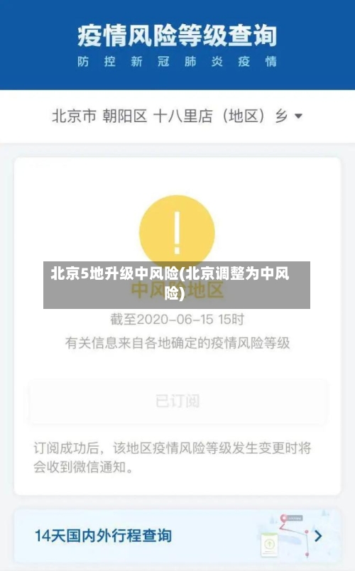 北京5地升级中风险(北京调整为中风险)-第1张图片