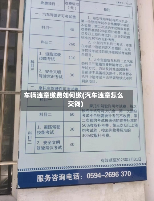 车辆违章缴费如何缴(汽车违章怎么交钱)-第1张图片