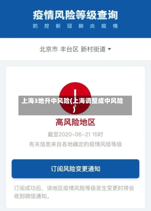上海3地升中风险(上海调整成中风险)-第1张图片