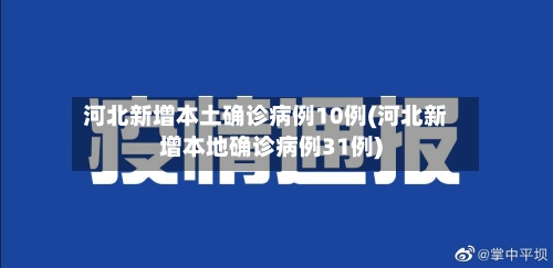 河北新增本土确诊病例10例(河北新增本地确诊病例31例)-第1张图片