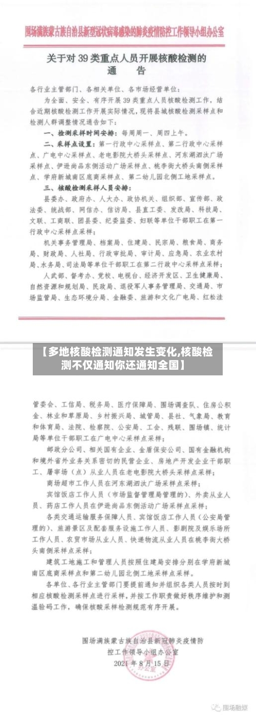 【多地核酸检测通知发生变化,核酸检测不仅通知你还通知全国】-第1张图片
