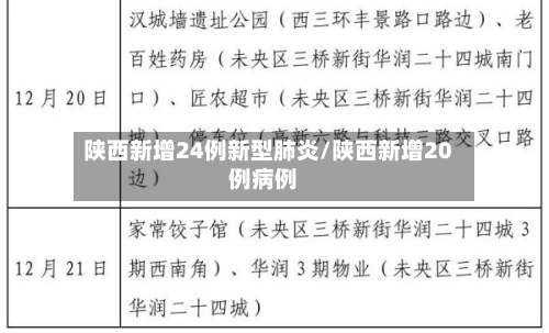 陕西新增24例新型肺炎/陕西新增20例病例-第1张图片
