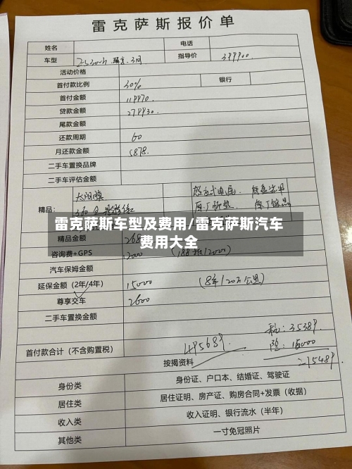 雷克萨斯车型及费用/雷克萨斯汽车费用大全-第1张图片