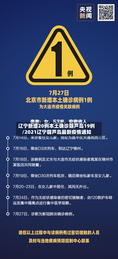 辽宁新增20例本土确诊葫芦岛19例/2021辽宁葫芦岛最新疫情通知-第1张图片