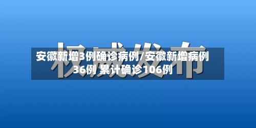 安徽新增3例确诊病例/安徽新增病例36例 累计确诊106例-第1张图片