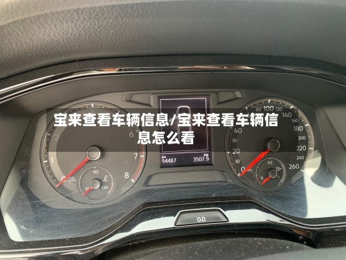 宝来查看车辆信息/宝来查看车辆信息怎么看-第1张图片