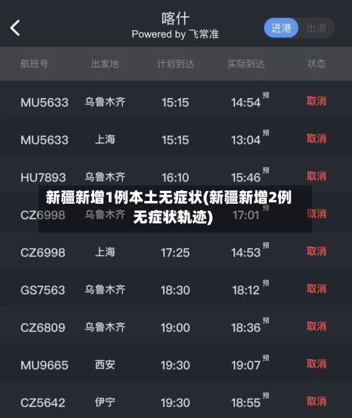 新疆新增1例本土无症状(新疆新增2例无症状轨迹)-第1张图片