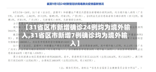 【31省区市新增确诊24例均为境外输入,31省区市新增7例确诊均为境外输入】-第1张图片