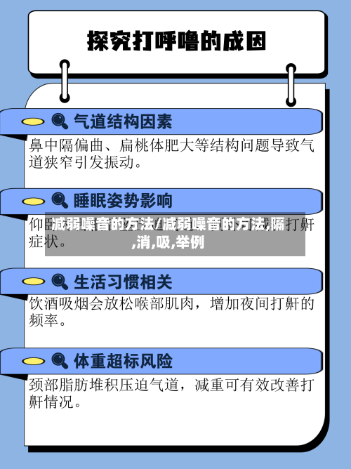 减弱噪音的方法/减弱噪音的方法,隔,消,吸,举例-第1张图片